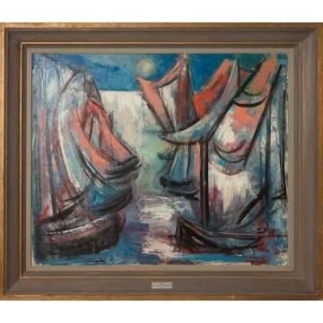 Nahum Tschacbasov (Russia, 1899-1984) Boats